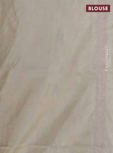 Banarasi uppada silk saree beige with allover thread & zari woven buttas and zari woven border