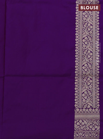 Banarasi uppada silk saree purple with allover thread & zari woven buttas and zari woven border