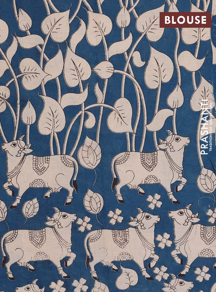 Chettinad cotton saree pastel blue and green peacock blue with plain body and thread woven border