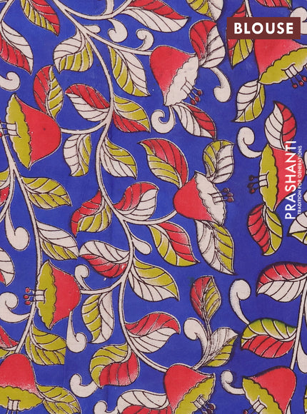 Chettinad cotton saree pink and blue with plain body and thread woven border