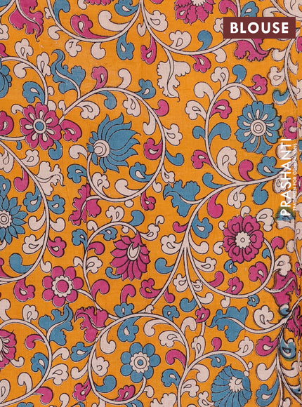 Chettinad cotton saree kumkumred and dark mustard with plain body and thread woven border