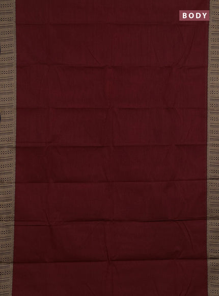 Chettinad cotton saree maroon and navy blue sap green with plain body and thread woven border