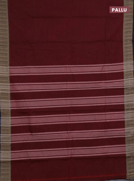 Chettinad cotton saree maroon and navy blue sap green with plain body and thread woven border