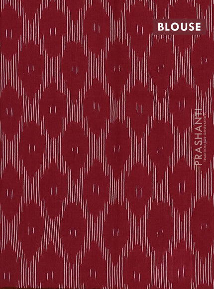 Chettinad cotton saree dark mustard and maroon with plain body and thread woven border