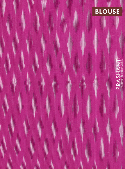 Chettinad cotton saree rust shade and purple with plain body and long zari woven simple border