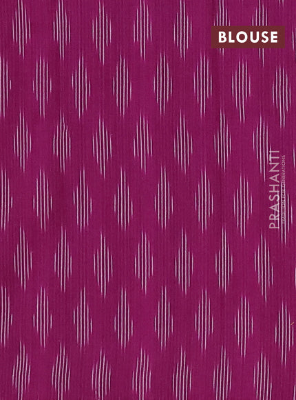 Chettinad cotton saree rust shade and purple with plain body and long zari woven simple border