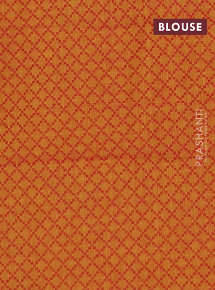 Chettinad cotton saree wine shade and mustard yellow with thread woven buttas and temple thread woven border