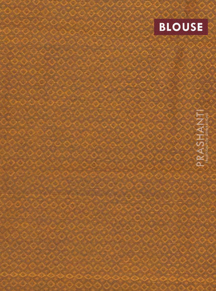 Chettinad cotton saree sap green and mustard yellow with thread woven buttas and temple thread woven border