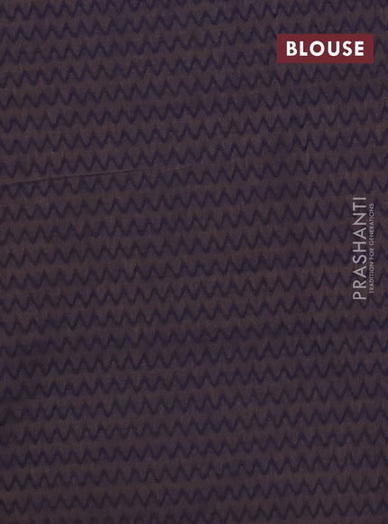 Chettinad cotton saree chikku shade and navy blue with thread woven buttas and thread woven border