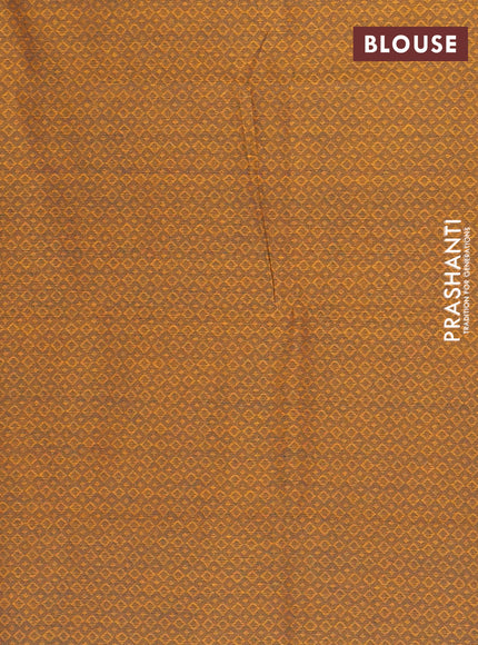 Chettinad cotton saree purple and dark mustard with thread woven buttas and temple design thread woven simple border