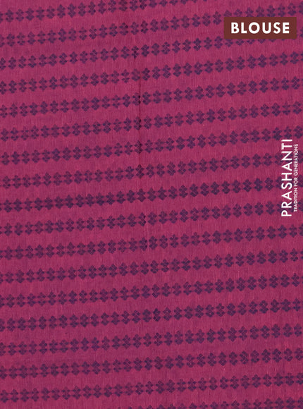 Chettinad cotton saree light pink and wine shade with thread woven buttas and zari woven border