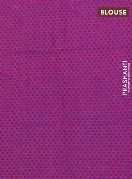 Chettinad cotton saree light green and purple with plain body and rettapet zari woven border