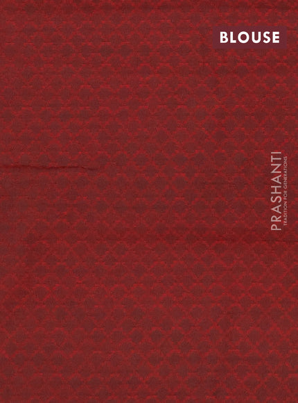 Chettinad cotton saree rust shade and deep maroon with thread woven buttas and zari woven border