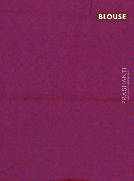 Chettinad cotton saree dark mustard and dual shade of purple with thread woven buttas and zari woven border