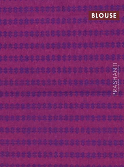 Chettinad cotton saree cs blue and purple with thread woven buttas and thread & zari woven border
