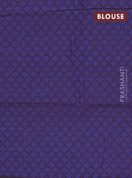 Chettinad cotton saree violet shade and violet with thread woven buttas and long zari woven border