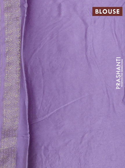 Banarasi silk saree lavender with thread & zari woven buttas and zari woven border