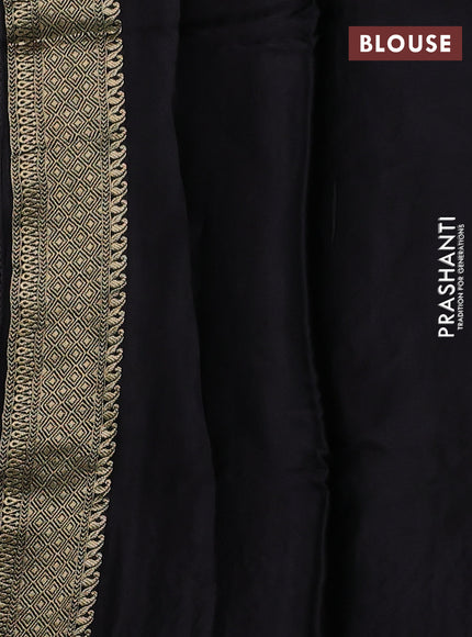 Banarasi silk saree black with allover zari woven buttas and long zari woven border