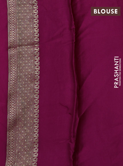 Banarasi silk saree magenta pink with allover zari woven buttas and long zari woven border