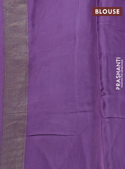 Banarasi silk saree lavender with allover thread & zari woven buttas and zari woven border