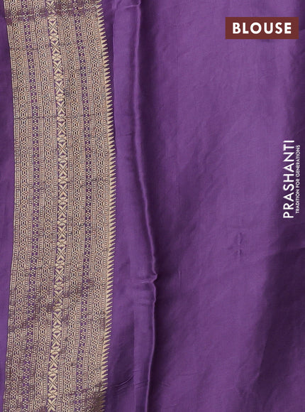 Banarasi silk saree lavender with allover zari woven buttas and zari woven border