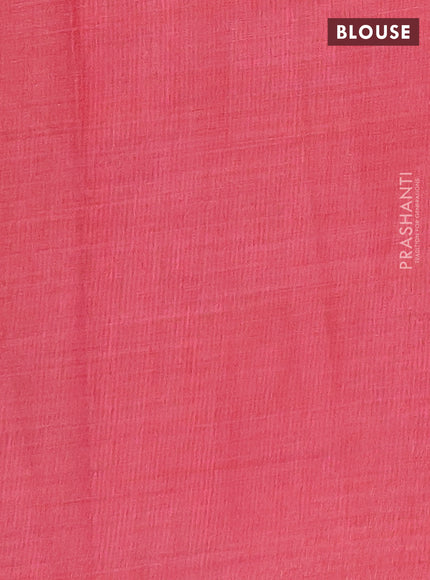 Semi raw silk saree pink with allover thread & zari woven buttas and woven border