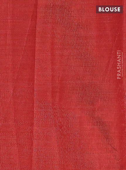 Semi raw silk saree maroon with allover thread & zari woven buttas and woven border