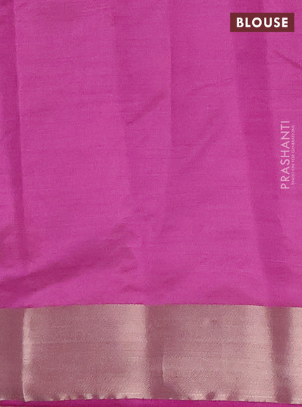 Semi raw silk saree pink shade with allover thread & zari woven buttas and zari woven butta border