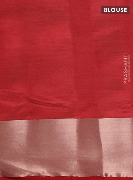 Semi raw silk saree maroon with allover thread & zari woven buttas and zari woven border