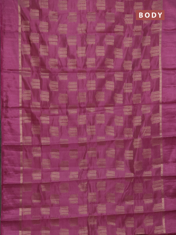 Semi raw silk saree purple with allover thread & zari woven buttas and thread woven border