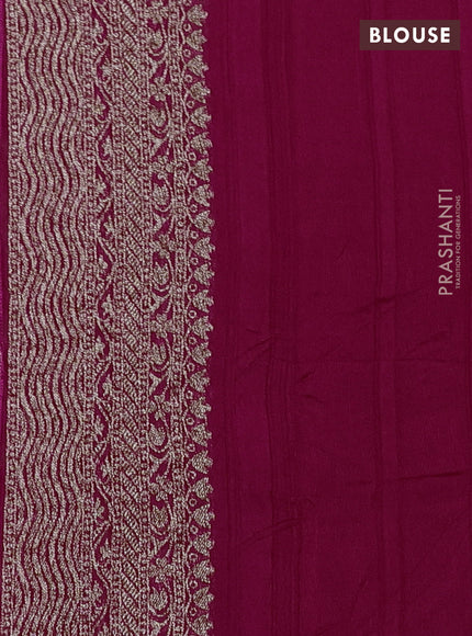 Banarasi semi raw silk saree pink with allover thread & zari woven weaves and woven border