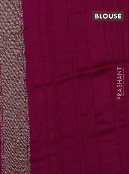 Banarasi semi raw silk saree pink with allover thread & zari woven weaves and woven butta border