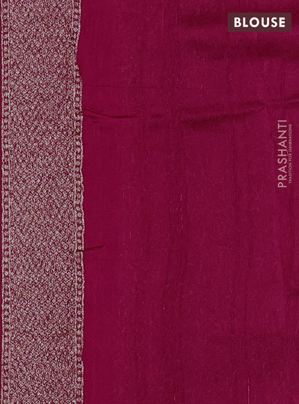 Banarasi semi raw silk saree pink with allover thread & zari woven buttas and woven butta border