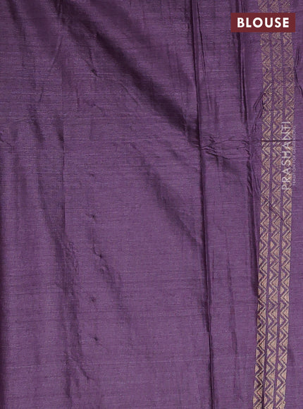 Banana silk saree purple with allover thread & zari woven buttas and zari woven border