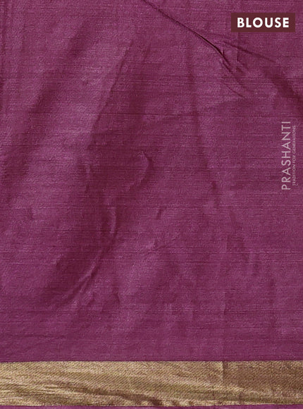 Banana silk saree pink with silver & gold zari woven buttas and zari woven border