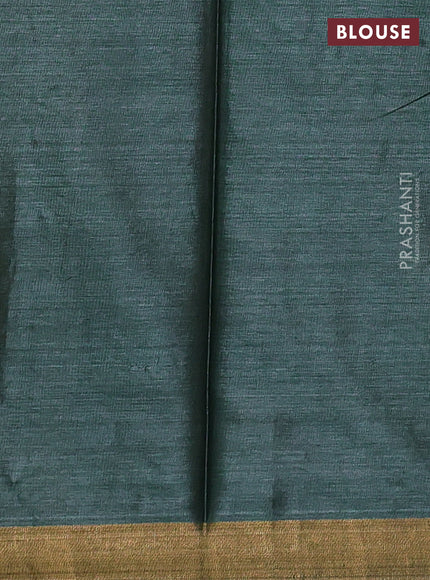 Banana silk saree pastel green with silver & gold zari woven buttas and zari woven border