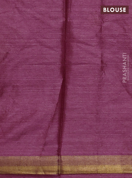 Banana silk saree pink with allover silver & gold zari woven buttas and zari woven border