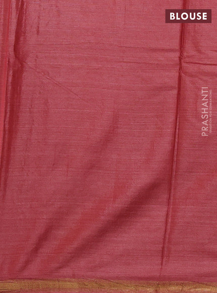Banana silk saree maroon with allover silver & gold zari woven buttas and zari woven border