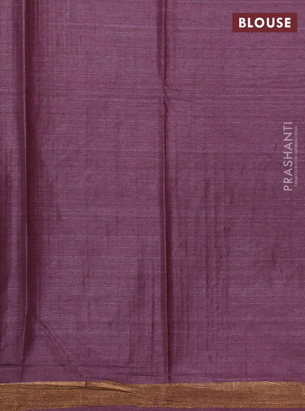 Banana silk saree wine shade with thread & zari woven buttas and zari woven border