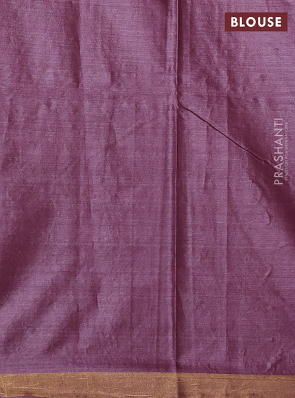 Banana silk saree wine shade with allover silver & gold zari woven buttas and zari woven border