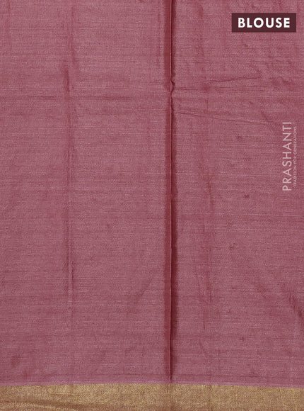 Banana silk saree maroon with allover silver & gold zari woven buttas and zari woven border