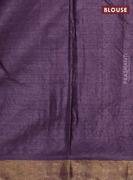 Banana silk saree pastel purple with allover thread & zari woven buttas and zari woven border