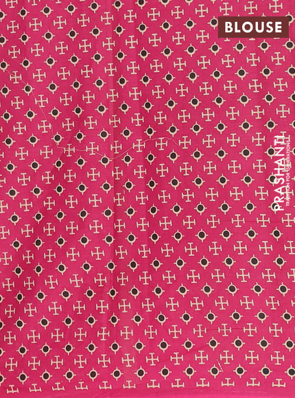 Muslin cotton saree wine shade with allover bandhani prints and printed border