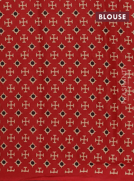 Muslin cotton saree maroon with allover bandhani prints and printed border