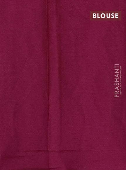 Muslin cotton saree purple and black with allover ikat prints and printed border