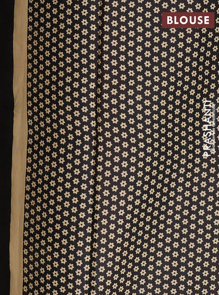 Muslin cotton saree maroon and red with allover kalamkari prints and printed border