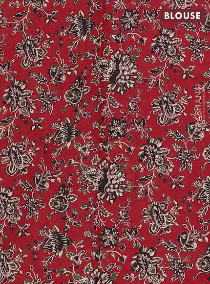 Muslin cotton saree dark mustard and maroon with allover butta prints and printed border