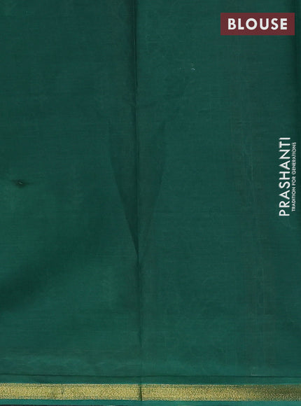 Muslin cotton saree green with allover dabu prints and printed border