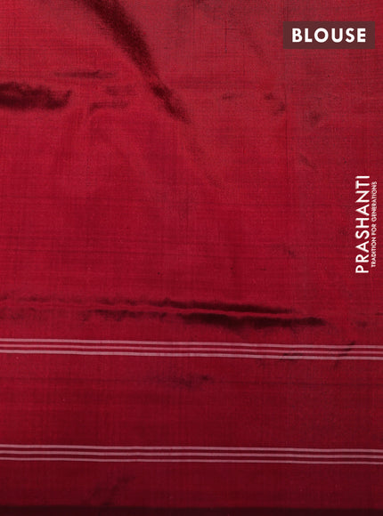 Pochampally silk saree maroon with allover ikat weaves and rettapet border