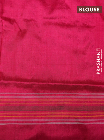 Pochampally silk saree lavender and pink with allover ikat weaves and simple border